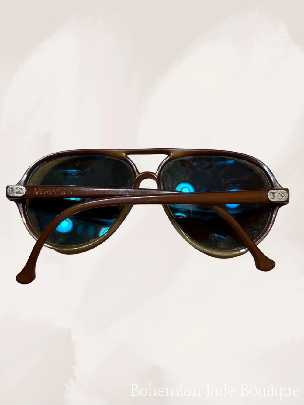 Vintage Vuarnet Brown Aviator Sunglasses Made in France 145mm